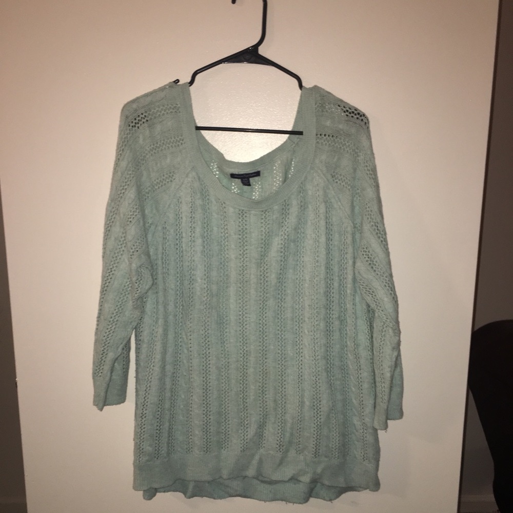 Knit three quarter length sweater